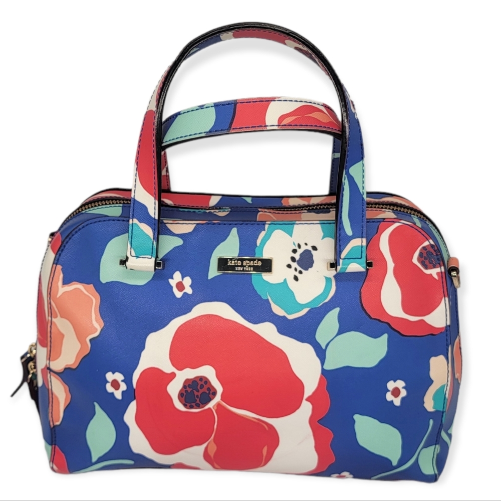 Kate Spade Blue Floral Satchel